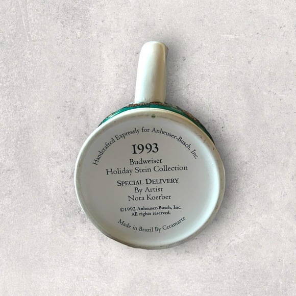 1993 Budweiser Holiday Stein Special Delivery 01850028 Beer Mug With COA &‎ Box - Picture 4 of 4